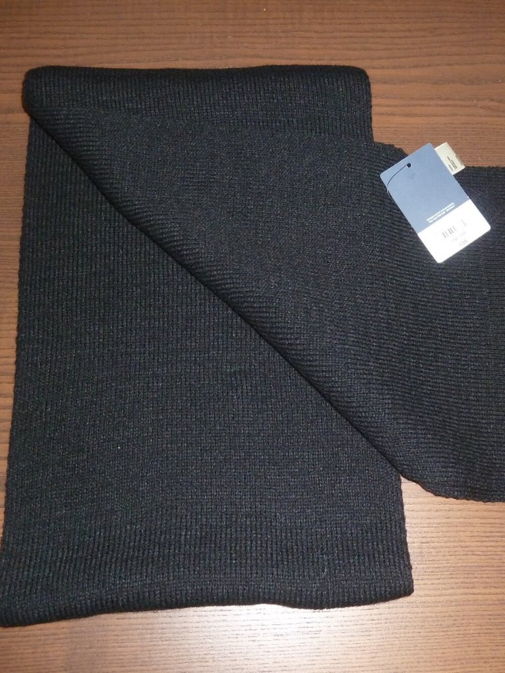 New St. Johns Bay Long Black Knit Scarf 68" x 10" New